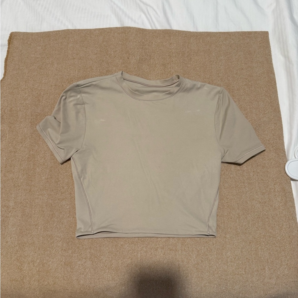 lululemon athletica Beige Short Sleeve Tee